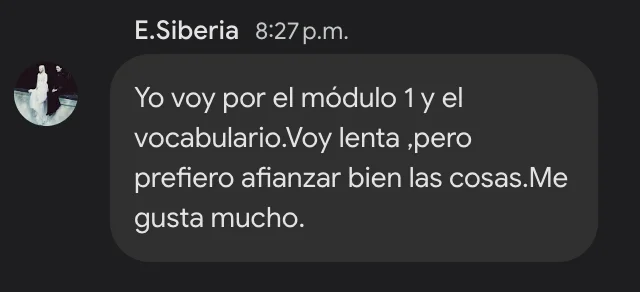 Testimonio de estudiante 4