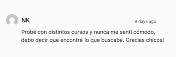 Testimonio de estudiante 9